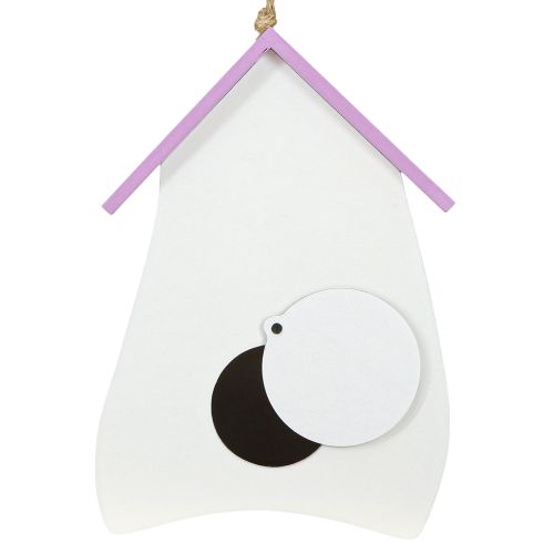 Product Birdhouse with spring-like floral pattern, decoration for balcony or apartment, 21cm