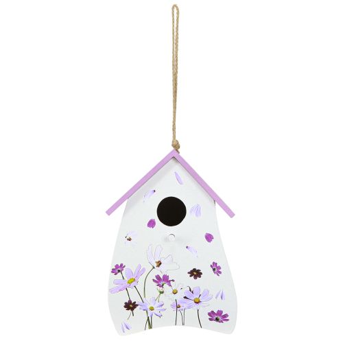 Product Birdhouse with spring-like floral pattern, decoration for balcony or apartment, 21cm
