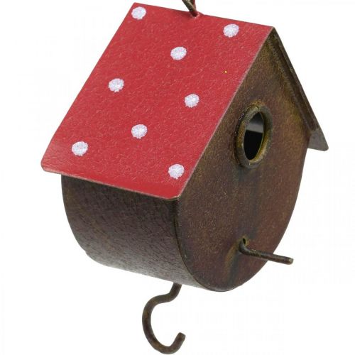 Product Decorative Nesting Box Hanging Bird House Autumn Bird Feeder Metal Decoration H14-12cm L34-37cm