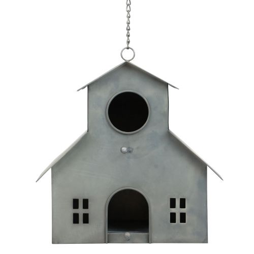 Floristik24 Bird house for hanging metal gray 2-storey 24x15x26cm