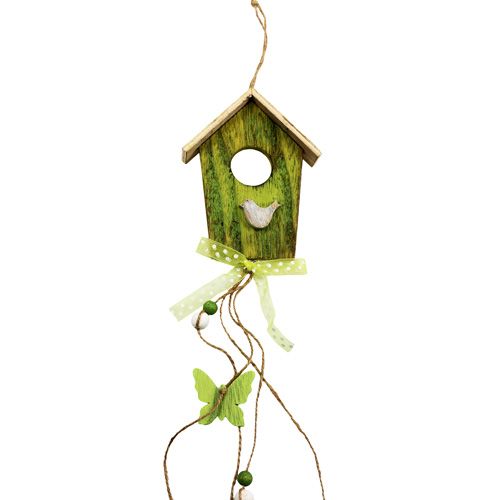Floristik24 Birdhouse for hanging green 15cm L65cm 3pcs