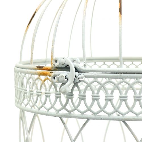 Floristik24 Bird aviary vintage round white Ø22 / 18cm 2pcs