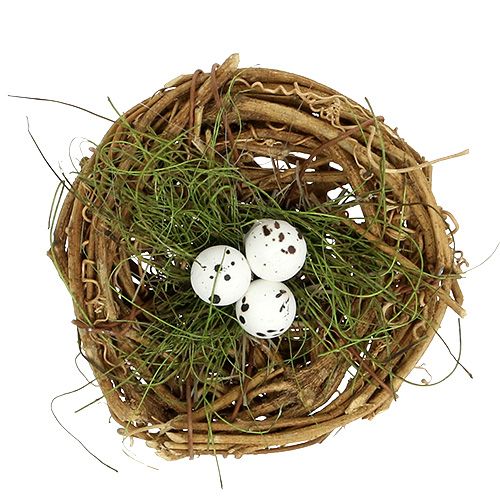 Floristik24 Bird&#39;s nest with eggs Ø9cm 6pcs