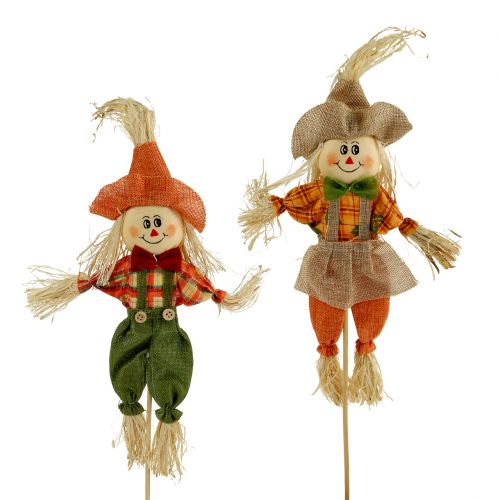 Floristik24 Decorative scarecrows on a stick 38cm 8pcs
