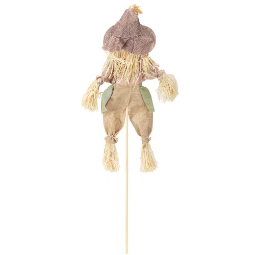 Product Scarecrow on stick flower plug green blue H45/68cm 4 pcs