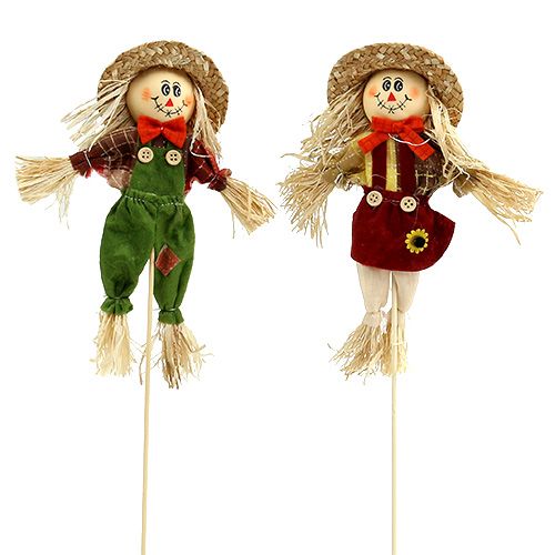 Floristik24 Deco Scarecrow 26cm assorted colors L51cm 8pcs