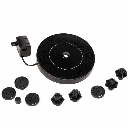 ProductNameSolar Fountain for Bird Baths, 13 cm, with 4 Spray Attachments/ProductName
ProductDescription<h2>Solar Fountain for Bird Baths, 13 cm, with 4 Spray Attachments</h2>
<p>This round, solar-powered fountain is designed to float on the surface of a  | Floristik24.co.uk