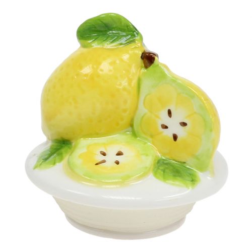 Floristik24 Storage jar with lid lemon 15.5cm