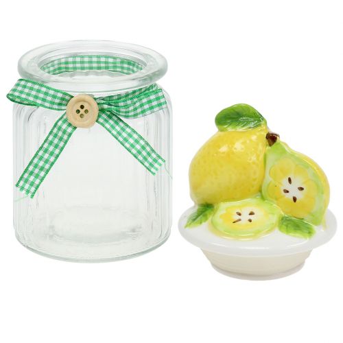 Floristik24 Storage jar with lid lemon 15.5cm