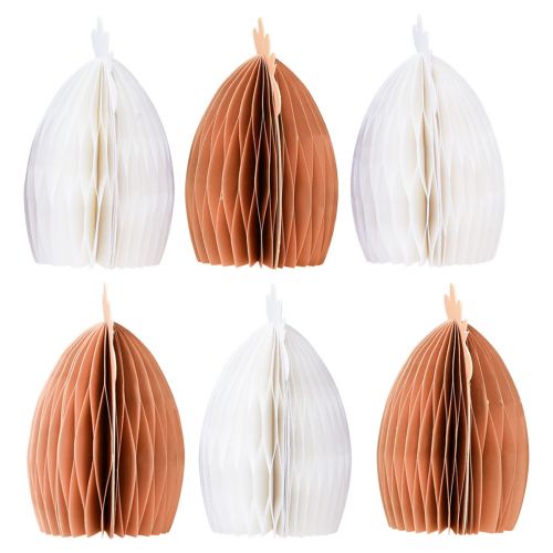 Product Honeycomb chicken table decoration Easter white orange 11×6.5×12cm 6pcs
