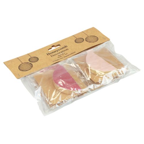 Product Honeycomb Balls Honeycomb Balls Bordeaux Pink Glitter Ø7cm 4 pcs
