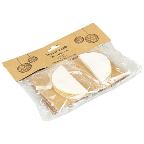 Product Honeycomb balls honeycomb balls Christmas white glitter Ø8cm 4pcs