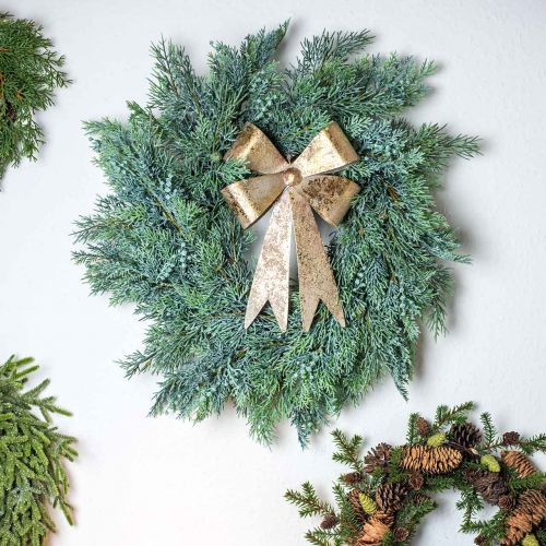 Floristik24 Artificial juniper wreath with cones and berries green 48cm