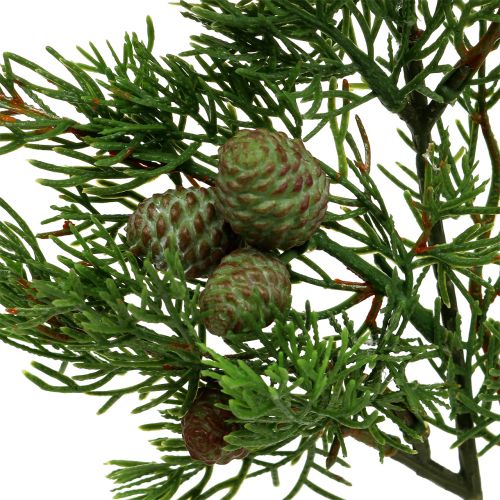 Juniper branch with cones green 39cm 3pcs