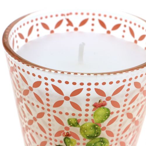 Product Wax candle in glass cactus Ø6.5cm 2pcs