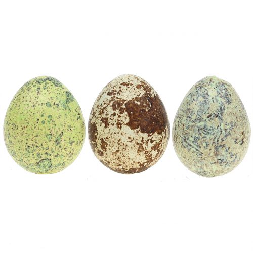 Floristik24 Quail eggs assortment green, nature 3cm 62pcs