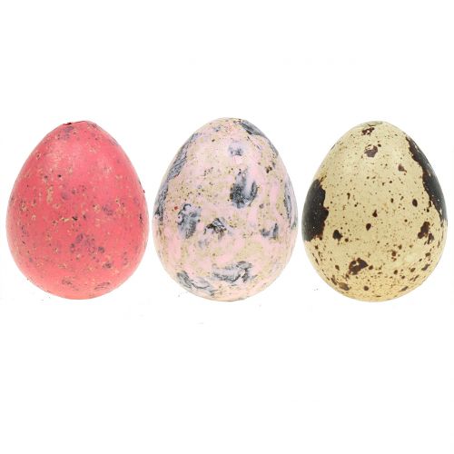 Quail eggs assortment pink, pink, natural 3cm 62pcs