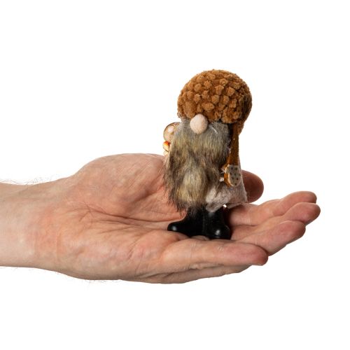 Set of 3 Scandinavian Gnome Figures with Beards and Hats, 10cm, Felt and Plastic | Floristik24.co.uk