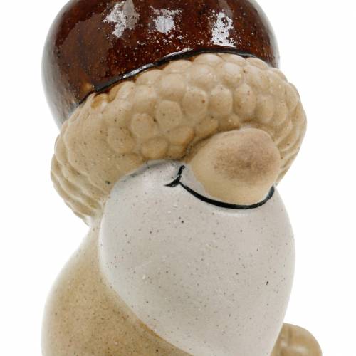 Floristik24 Ceramic figurine set forest gnomes autumn fruits 6 - 6.3cm brown / yellow 3pcs
