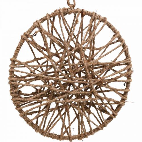 Product Wall decoration boho style, decorative ring jute ribbon Ø23cm 5pcs