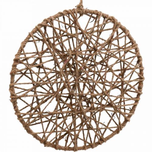 Floristik24 Wall decoration boho style, decorative ring jute ribbon Ø28.5cm 4pcs