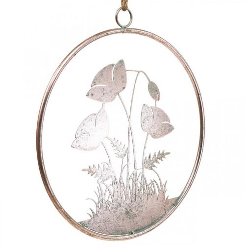 Product Wall decoration flowers metal decoration for hanging rose Ø30.5cm