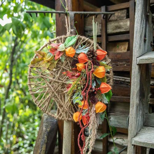 Floristik24 Wall decoration boho style, decorative ring jute ribbon Ø28.5cm 4pcs