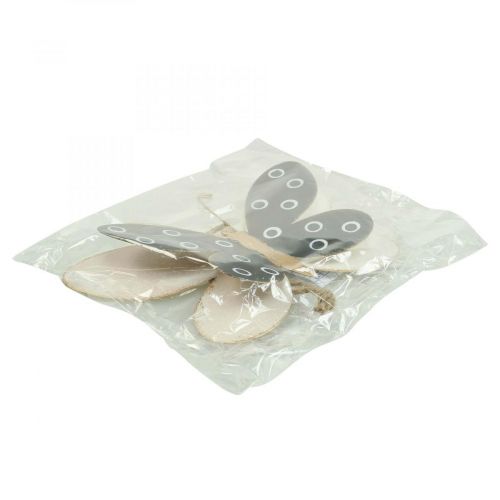 Product Wall Art Butterfly Deco Black White Gold Metal 15cm