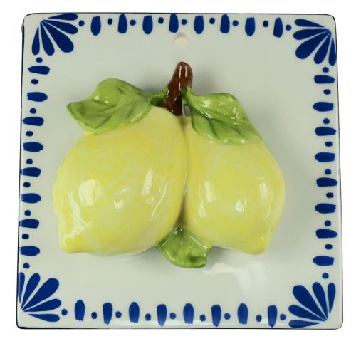 Floristik24 Wall decoration lemon ceramic tile kitchen decoration 15×15cm