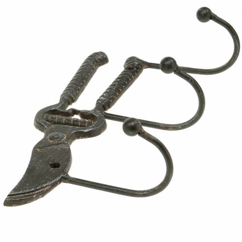 Floristik24 Hook rail secateurs dark brown 25cm x 15cm