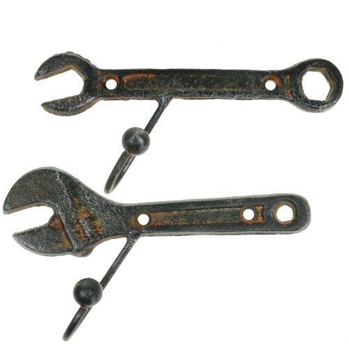 Floristik24 Wall Hook Tool Dark Brown 14cm 2pcs