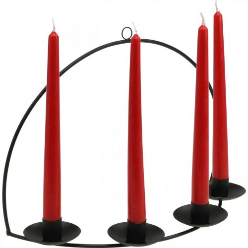 Product Wall Candle Holder Black Metal Stick Candle Holder 35×24cm