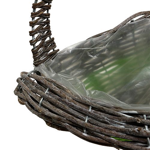 Floristik24 Wall basket 35x16cm H19cm Green, Brown