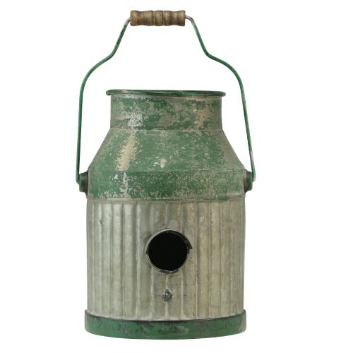 Decorative birdhouse metal wall birdhouse milk jug H26cm