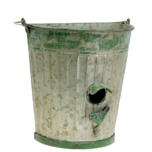 Floristik24 Decorative birdhouse for hanging antique green H26cm