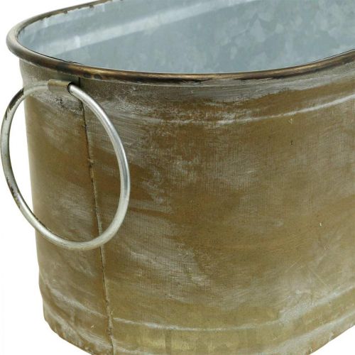 Product Set Planter Metal Tub Vintage Retro L22.5cm/27cm/31cm