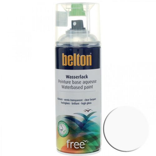 Floristik24 Belton free water-based lacquer high gloss clear lacquer spray can 400ml