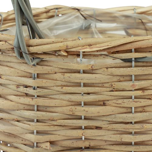 Product Wicker basket plant bag basket natural grey 21x10x12cm