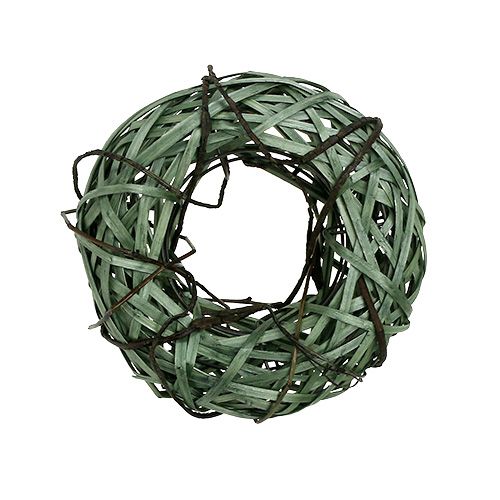 Floristik24 Wicker wreath small green Ø28cm