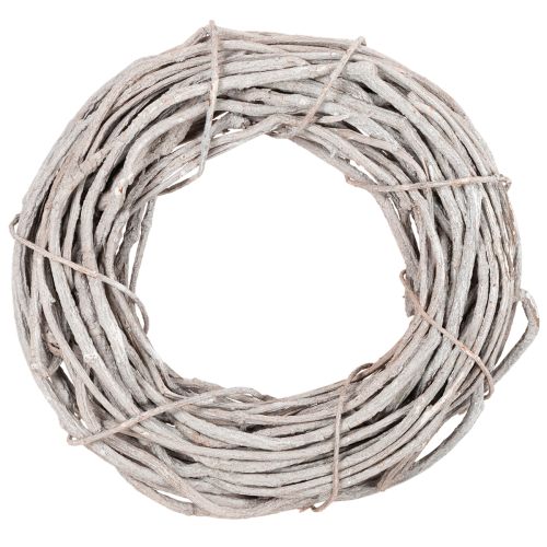 Wicker Wreath Decorative Whitewashed Twig Ring 40cm buy online | Floristik24.co.uk
