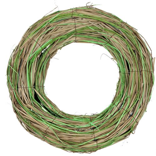 Floristik24 Bast wreath with willow natural/green Ø40cm