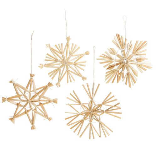 Floristik24 Christmas straw stars Christmas tree decorations 8cm 12 pieces