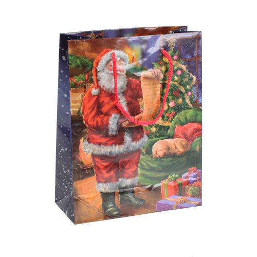 Floristik24 Paper bag Santa 11cm x 13.5cm