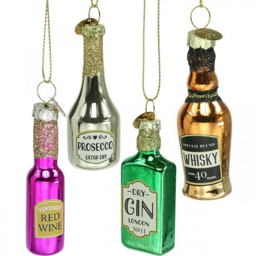 Product Christmas pendant bottle Christmas tree decoration 7cm assorted 4pcs