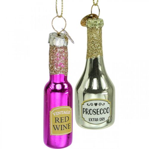 Product Christmas pendant bottle Christmas tree decoration 7cm assorted 4pcs