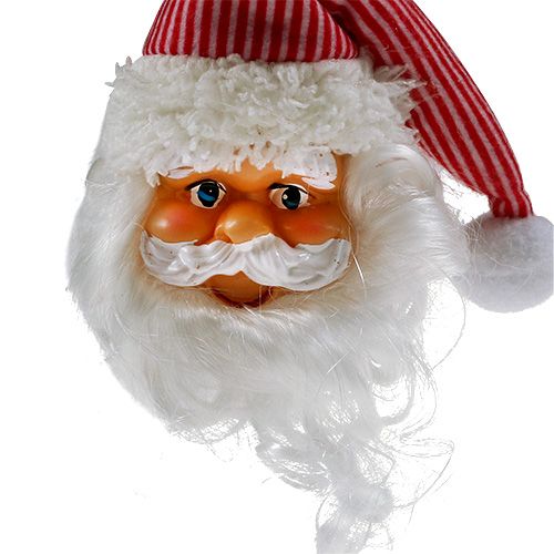 Floristik24 Christmas pendant Santa head 14cm, 20cm 2pcs