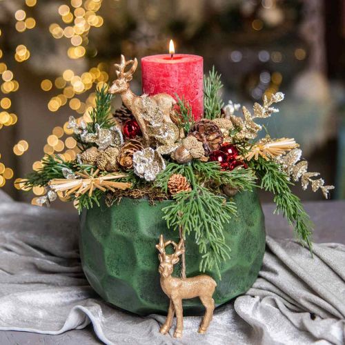 Floristik24 Christmas pendant reindeer deco deer gold 9.5cm 4pcs