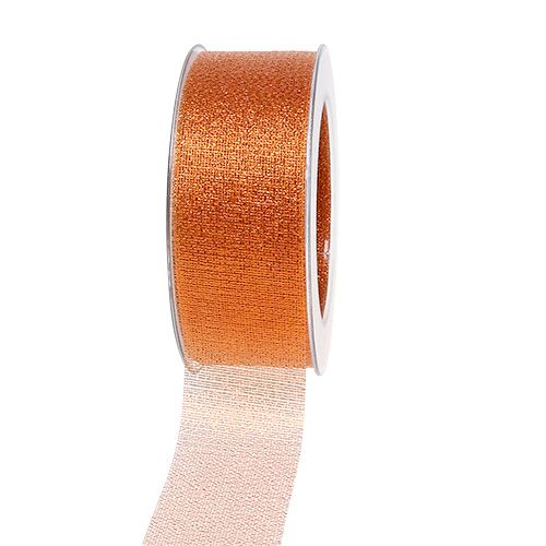 Floristik24 Christmas ribbon copper 40mm 25m