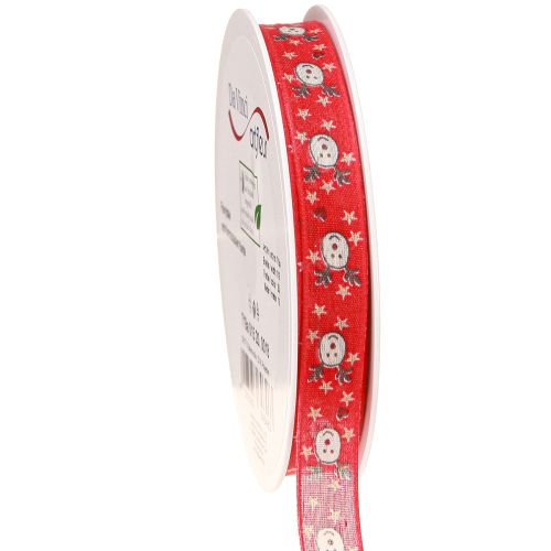 Floristik24 Christmas ribbon with reindeer decorative ribbon red 15mm 18m
