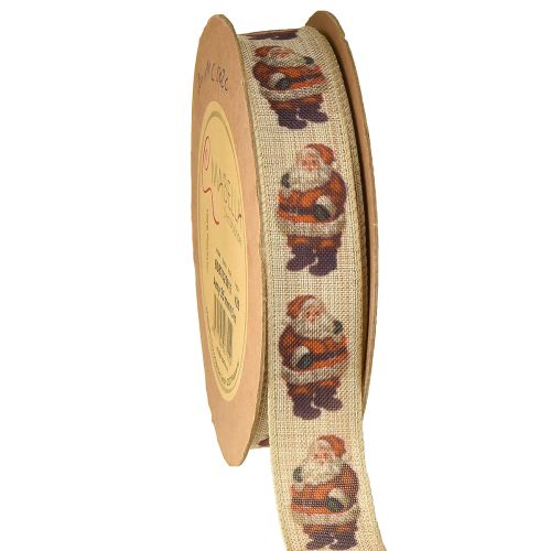 Christmas ribbon rustic ribbon Santa Claus 25mm 15m